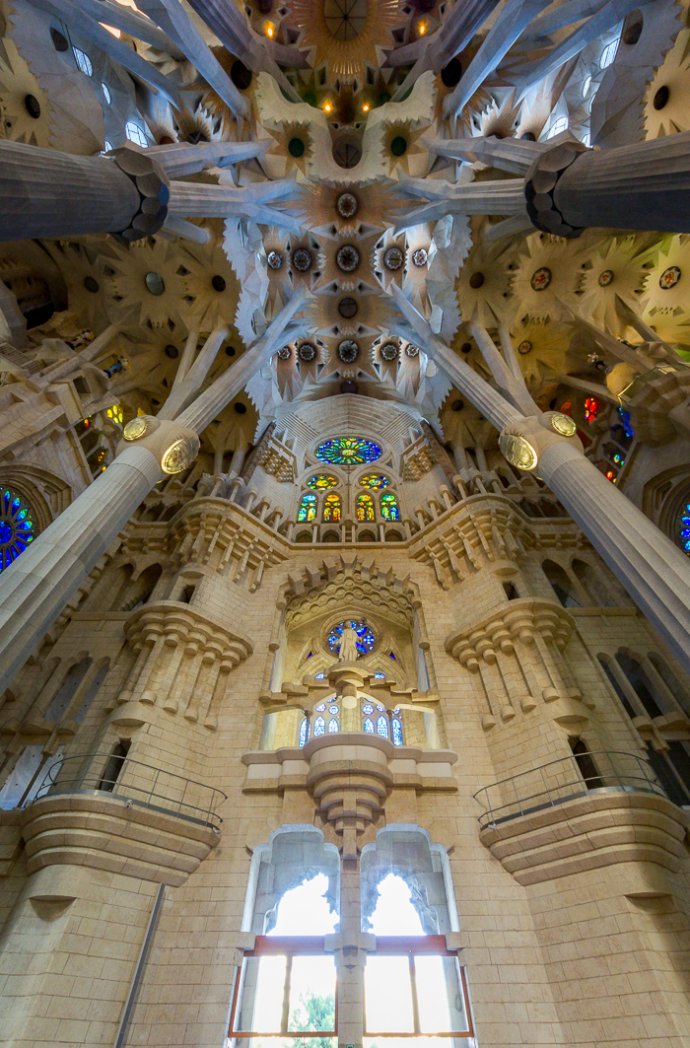 Ceiling of La Sagrada Família - Barcelona, Spain