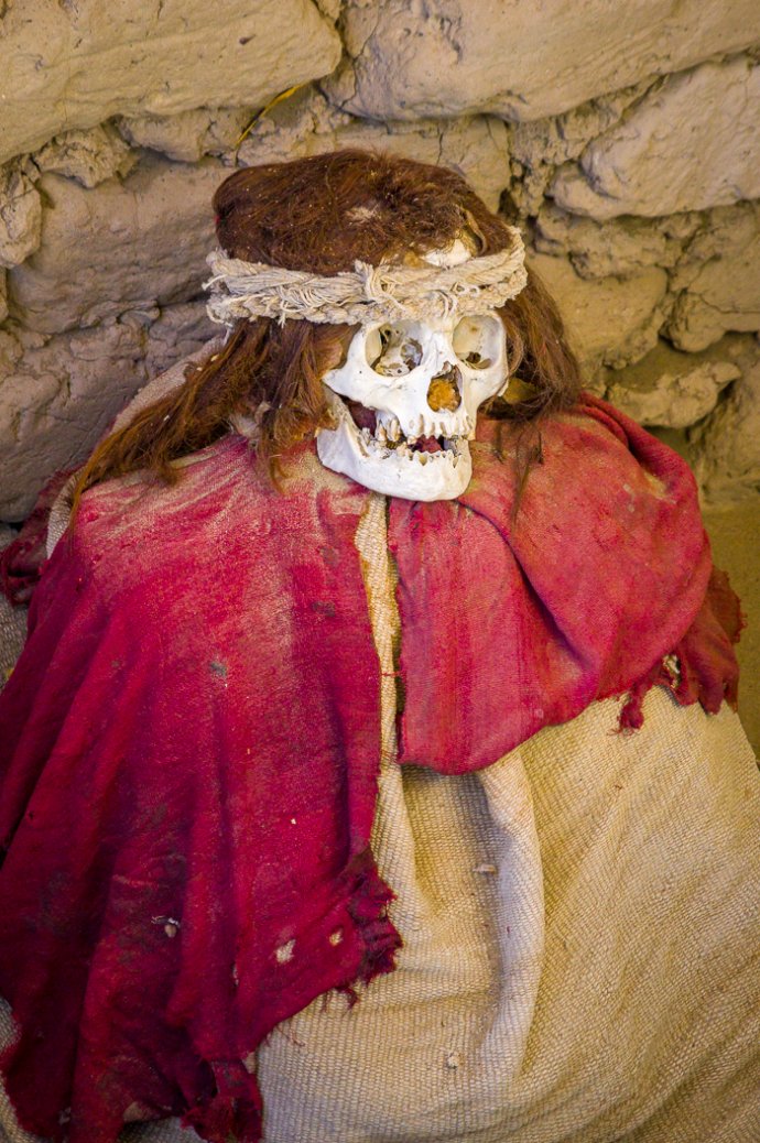 Mummy at Chauchilla Cemetery - Nazca, Peru