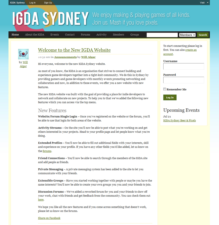 IGDA Sydney Website