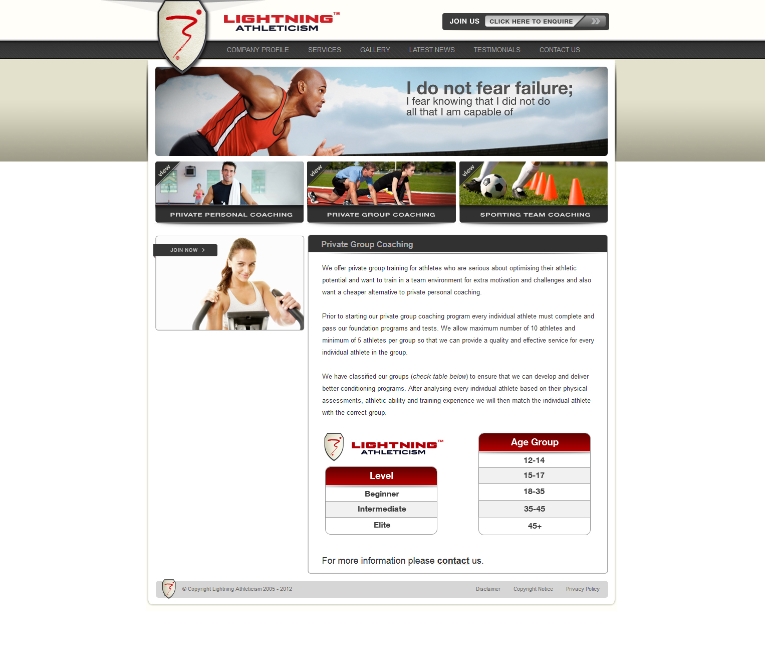 Lightning Athleticism Website
